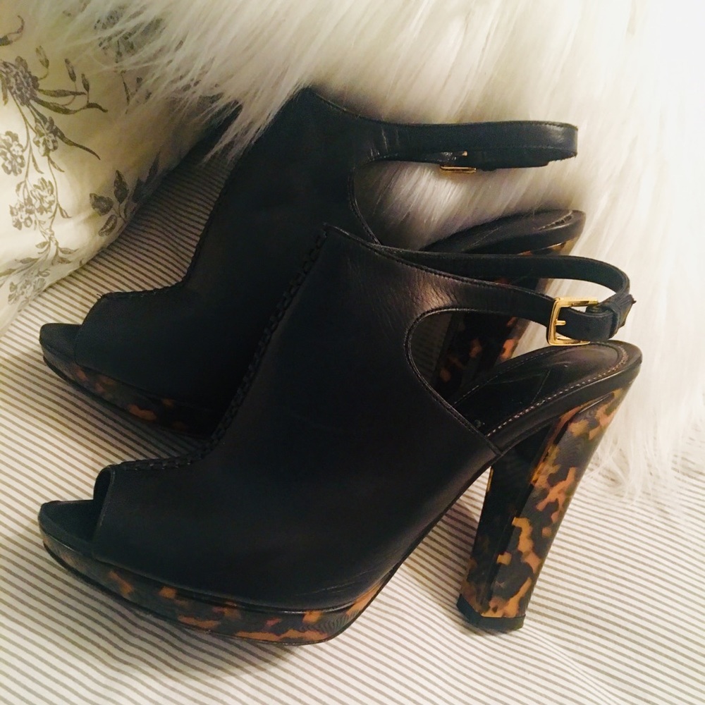 Tom Ford Black & Tortoise heeled boots